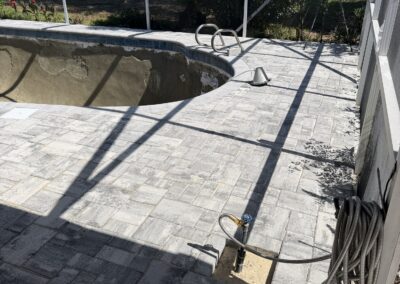 Freshly resurfaced pool interior with new plaster finish by Planet Pool Renovations in Orlando, FL